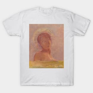 Closed Eyes by Odilon Redon T-Shirt